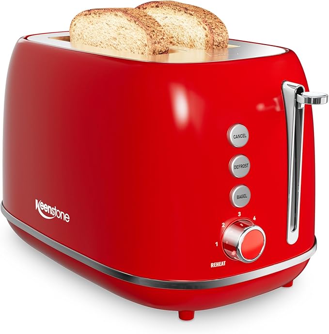 2 Slice Stainless Steel Toaster Retro