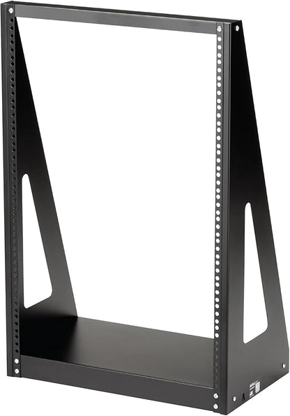 StarTech.com 2-Post 16U Heavy-Duty Desktop Server Rack, Small Open Frame 19in