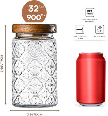 Adodeen 3-Pack 32oz Glass Jar