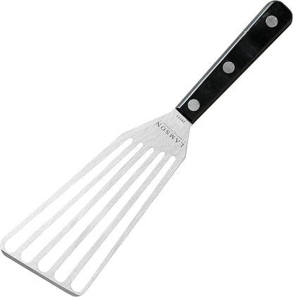 Lamson 3" x 6" Chef's Slotted Turner with Noir Ultra Durable Handle - Right Hand