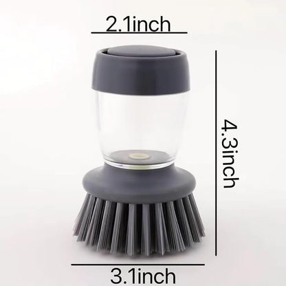 Dishwashing Brush with Soap Dispenser. Multi Functional Press Type Dishwashing Brush.for Dishwashers and Pans.Kitchen Detergent Dishwashing Brush.Very Durable.