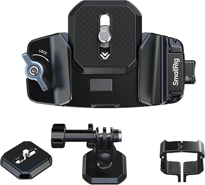 SMALLRIG Universal Three-in-One Camera Clip Kit, Quick Release System, Backpack
