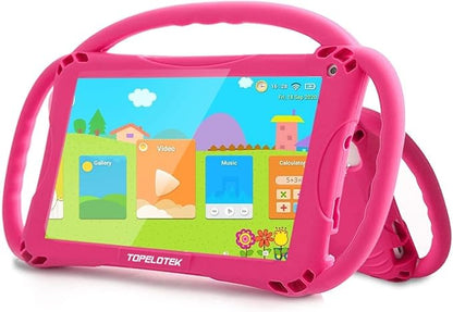 TOPELOTEK Kids Tablet 7 inch Toddler Tablet for Kids 3-7 WiFi Android 32GB Kids Tablets Kids Learning Educational APP Pre-Installed YouTube Netflix Parental Control Kid-Proof Case