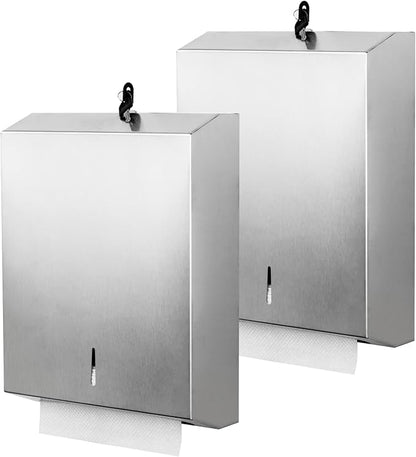 2 Packs Paper Towel Dispenser Wall Mount Commercial, Touchless Hand Towel