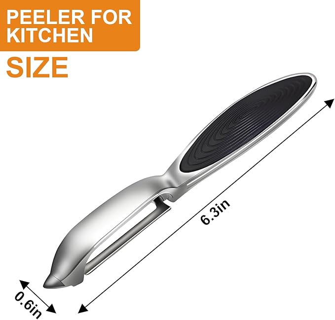 TACGEA Vegetable Peeler for Kitchen, Potato Peelers for Fruit Straight Blade, Durable Non-Slip Handle