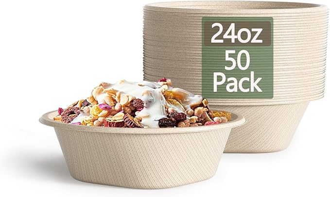 Homestockplus 24 Oz Disposable Paper Bowls
