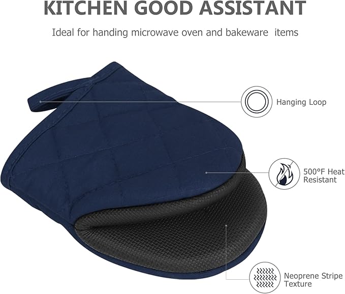 1 Pair Short Oven Mitts