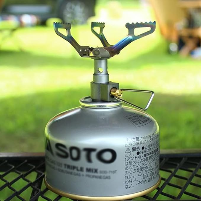 BRS Stove BRS 3000T Stove Titanium Ultralight Backpacking Stove Portable Propane Camping Stove Gas Burner Camp Stove only 26g with Extra O Ring (BRS-3000T Stove)