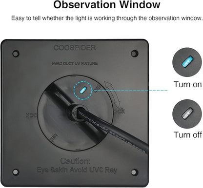 COOSPIDER 36W HVAC UV Light Sanitizer, Air Purifier