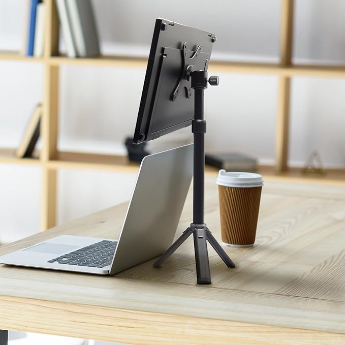 Kado Metal Portable Monitor Stand Tripod, 2-In-1 Phone/Tablet Clamp