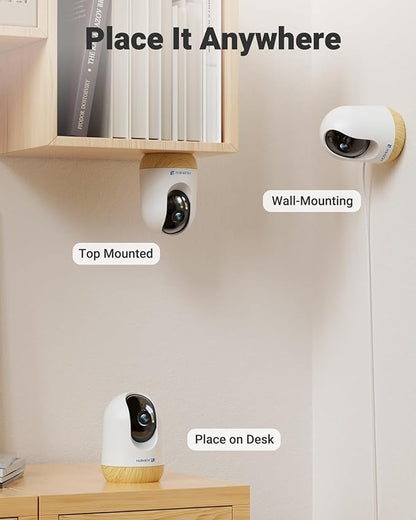 MUBVIEW Pan/Tilt Cameras for Home Security Indoor, 5MP Pet/Cat/Dog Camera