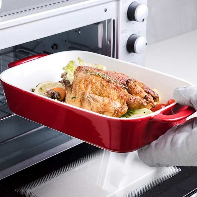 Sweejar Ceramic Bakeware Set, Rectangular Baking Dish