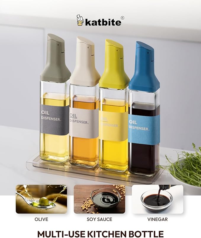 katbite 16oz Glass Olive Oil Dispenser Bottle