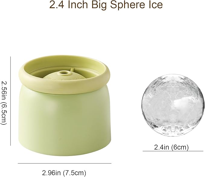 Round Ice Cube Molds Set of 4, Make 2.4 Inch Spherelce ice