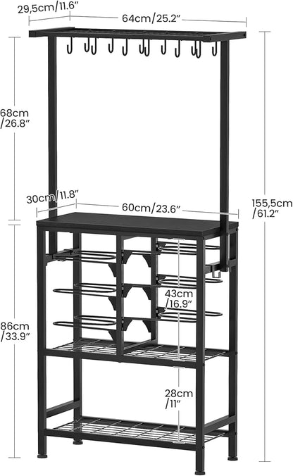 CHOEZON Pots and Pans Organizer Rack, Kitchen Bakers Rack, Kitchen Island Table