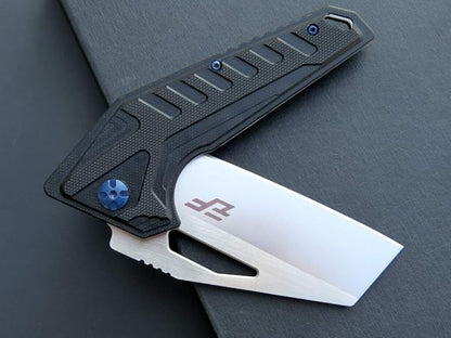 Eafengrow EF933 Pocket Folding Knife EDC D2 Steel Blade Knives G10 Handle Pocket Clip EDC Knife Emergency Outdoor Camping Tools (black)