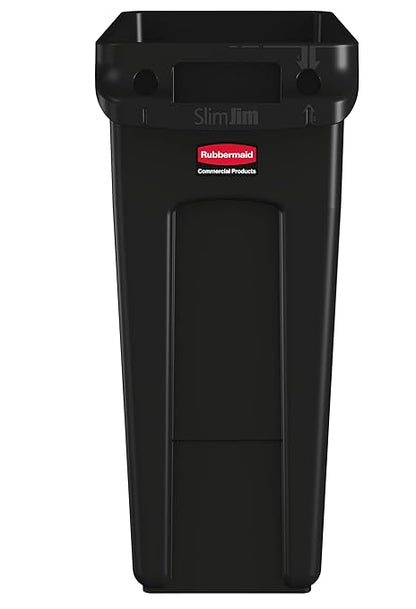 Rubbermaid Commercial Products Slim Jim Plastic Rectangular Trash/Garbage