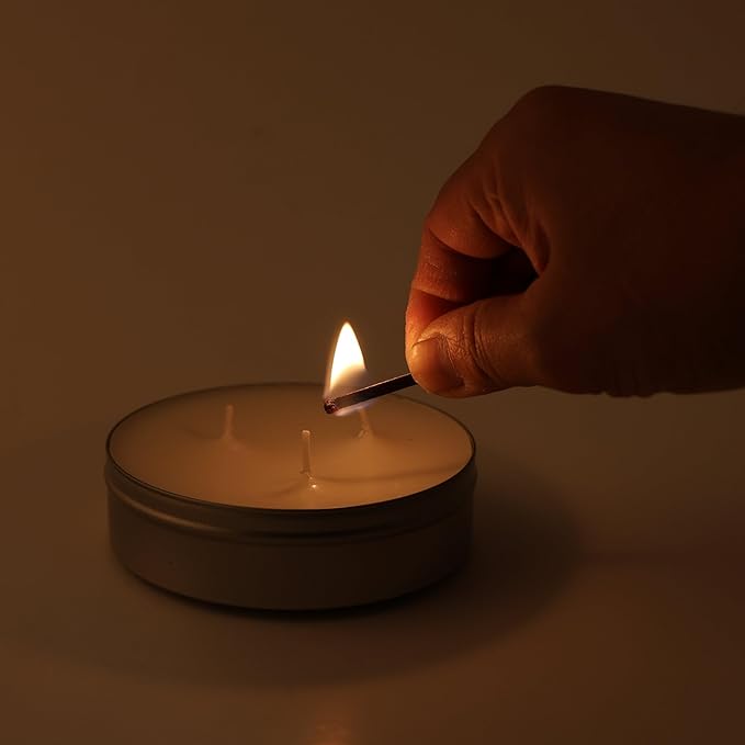 Coghlan's 36-Hour Emergency Survival Candle ??Paraffin Wax Candle in Aluminum Tin Container, Triple Wick, Long-Lasting Light for Camping, Power Outages, Hiking, and Emergency Preparedness Kits