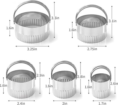 ALLTOP 5 Piece Round Biscuit Cutters
