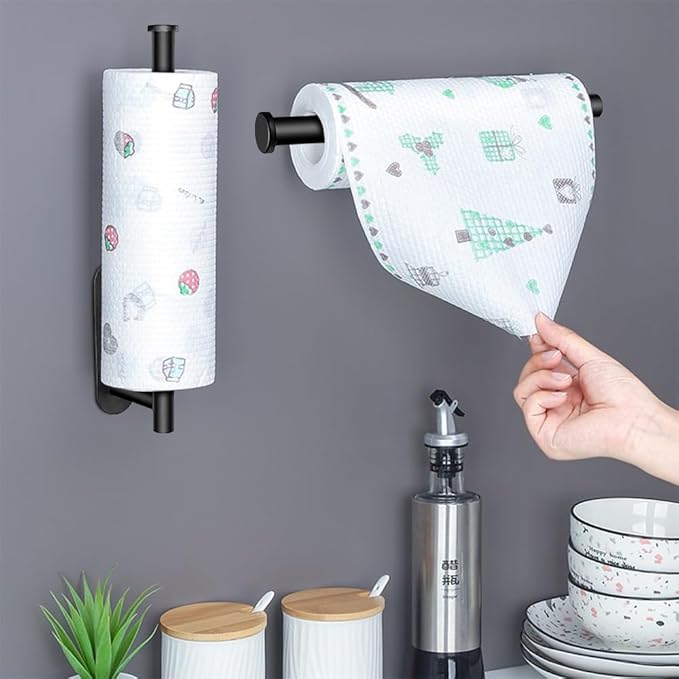 MGahyi Paper Towel Holder Wall Mount, Self Adhesive Or Drilling Paper Towel