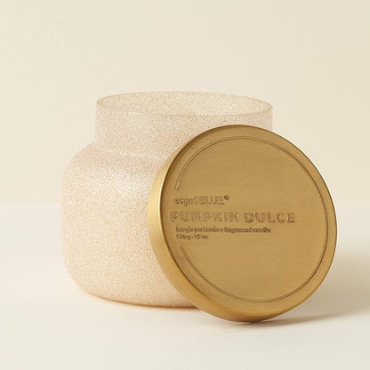Capri Blue Signature Glam Jar Candle - Long Lasting Soy Wax Blend - Glitter Candles for Home Scented with Luxury Holiday Scents (Pumpkin Dulce, 19 oz)