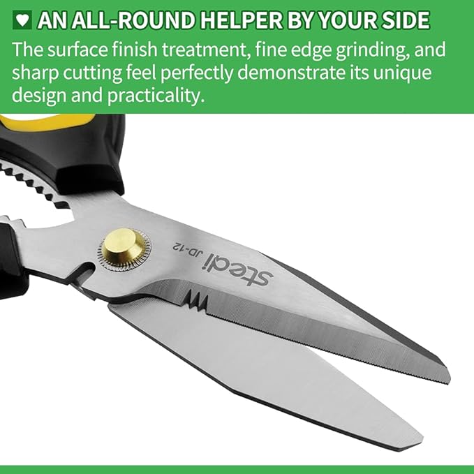 Stedi Scissors Heavy Duty 8-Inch, Sharp Stainless Steel Shears