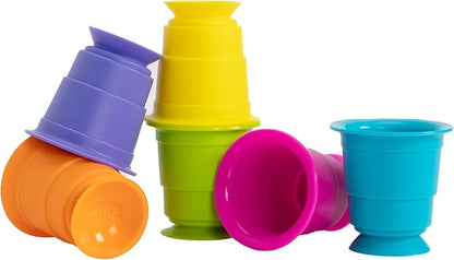 Fat Brain Toys Suction Kupz - Creative Tactile Learning Sensory Toys for Babies & Toddlers, Cups