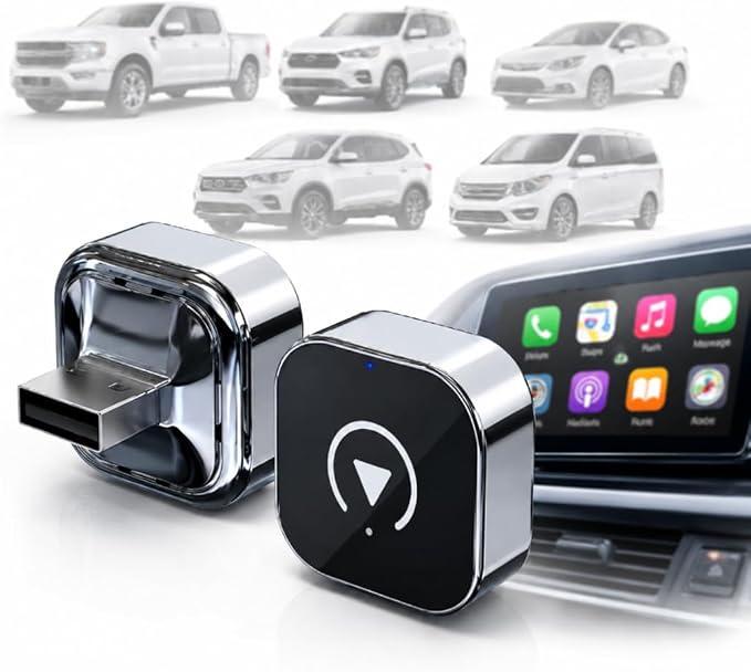Wireless CarPlay Adapter for Subaru Legacy 2025-2026- Slim Mini USB Design with Type-C Extension for Stable Zero-Latency Connection