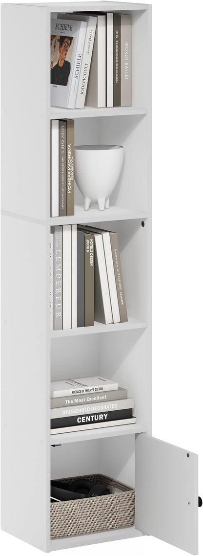 Furinno LUDER Book Shelf, 5-Tier Modern Bookshelf, Bookcase