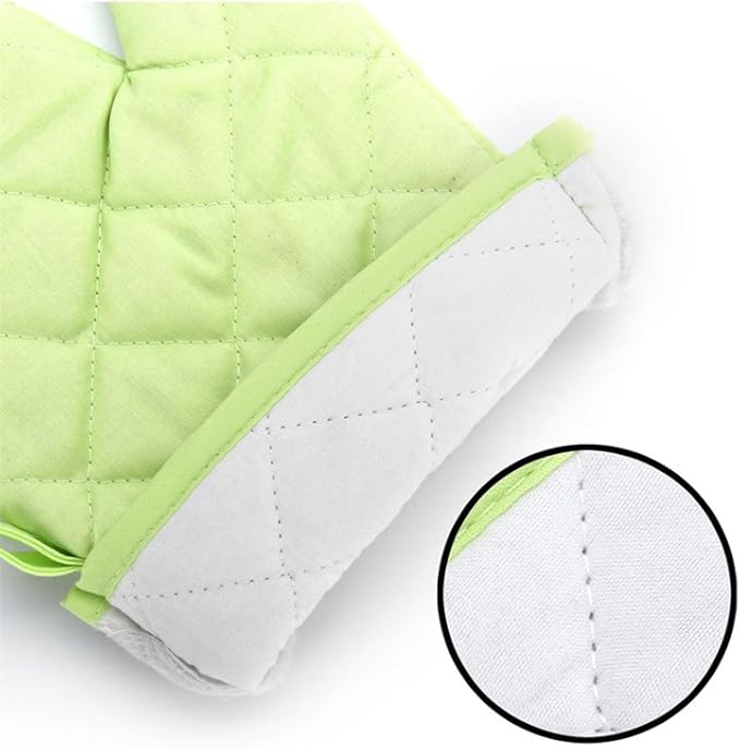 Oven Mitts, Premium Heat Resistant Kitchen Gloves Cotton & Polyester Quilted