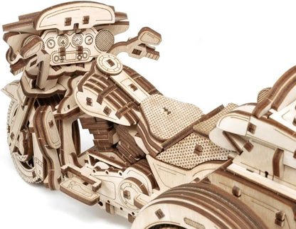 EWA Eco Wood Art 3D Trike Puzzle - Innovative Wooden Craft Kit - Sustainable DIY Assembly Model for Adults