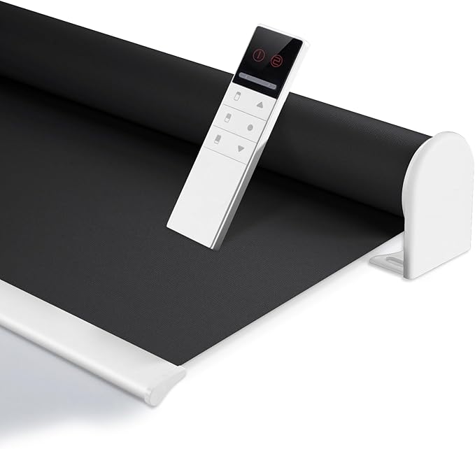 ZSHINE Motorized Blackout Window Blinds Customize Width Remote Control Wireless