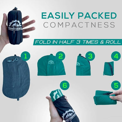 Gear Doctors Inflatable Camp Pillow, Backpacking - Blow Up Pillow (Teal)