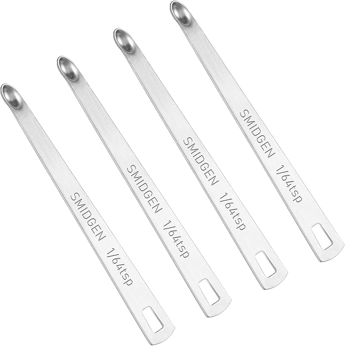4 PCS 1/64 Teaspoon Single Measuring Spoon, Small Measuring Spoon Only
