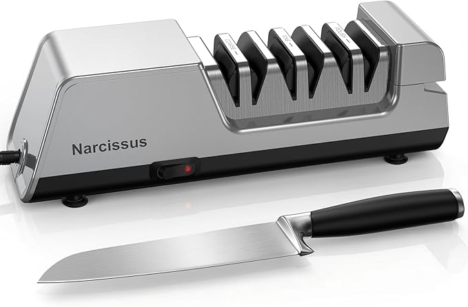 Narcissus Knife Sharpener, 3 Stages Diamond Electric Knife Sharpener