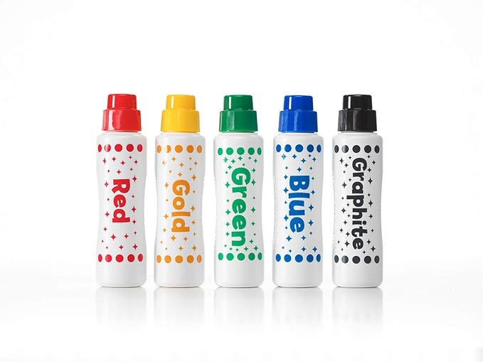 Kids Washable Dot Art Markers - New Metallic Shimmer Paint Daubers Non-Toxic For Children, Toddlers Preschool and Kindergarten Teachers The Original Dot Markers By Do A Dot Art!, Made in the USA
