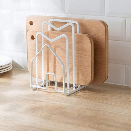 SUNFICON Cutting Board Rack Chopping Board Organizer Pot Pan Lids Holder Thin
