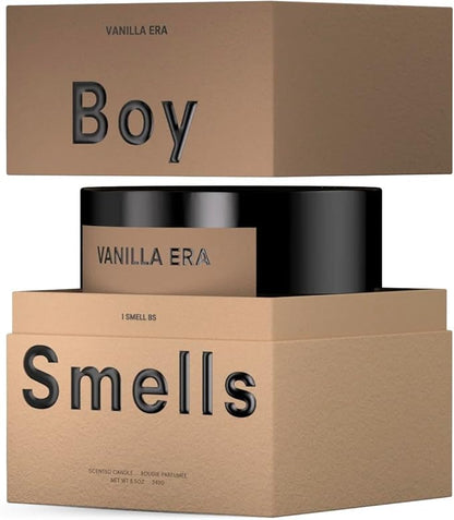 Boy Smells - Vanilla Era Scented Candles for Men and Women - 8.5 oz - Soy, Coconut Wax Candle Blend - Aromatic Candles for Home with Black Amber, Coffee, Incense - 50-Hour Burn - Cotton Wick