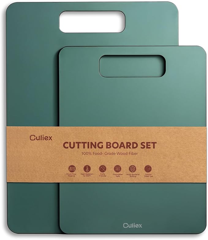 Wood Fiber Cutting Board Set of 2, Dishwasher Safe, Non-Toxic Cutting Board