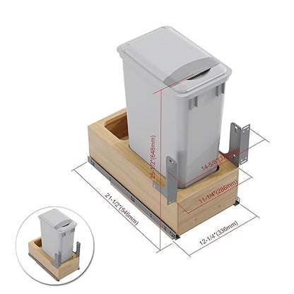 Dowell Single 50Qt Undermount Trash Pull-Out Waste Container