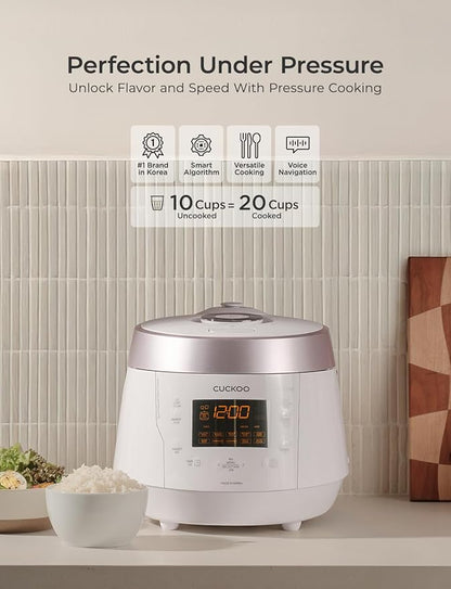 CUCKOO High Pressure Rice Cooker 10-Cup Uncooked / 20-Cup Cooked