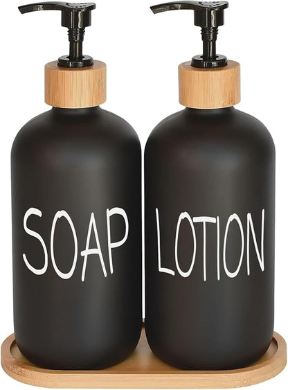 Black Soap Dispenser Bathroom Set, Set