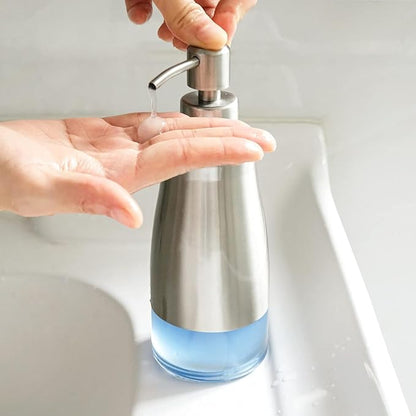 AUMIO Soap Dispenser with Non-Slip Silicone Pad, 2 Pack Kitchen Dish Refillable