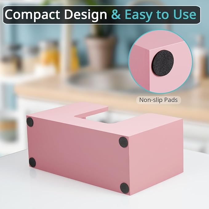 Paper Towel Dispenser Countertop, Wooden Bathroom Paper Towel Holder,