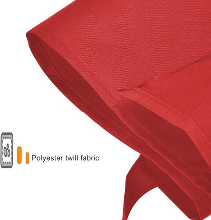 Total 12 PCS Plain Red Bib Apron