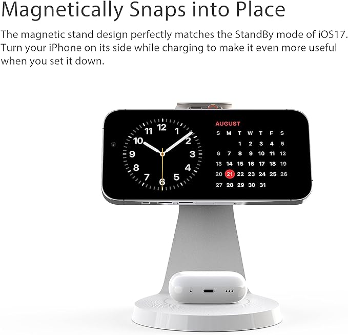 3 in 1 Charging Station for Apple Devices, Mag-Safe Charger Stand Fast Charging