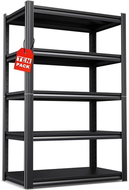 Set of 10, Adjustable Heavy Duty Metal Shelving Unit and Storage Large Rack