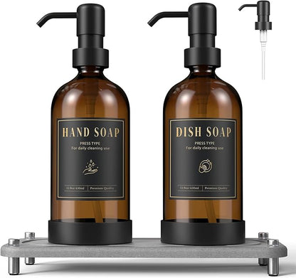 Luxspire Soap Dispenser Set, Hand Soap Dispensers