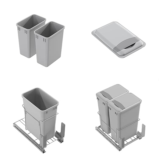 Dowell 35Qt Wastebasket Trash Container,