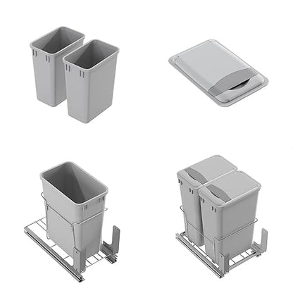Dowell 35Qt Wastebasket Trash Container,